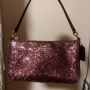 Sparkly Coach shoulder purse bag nolita